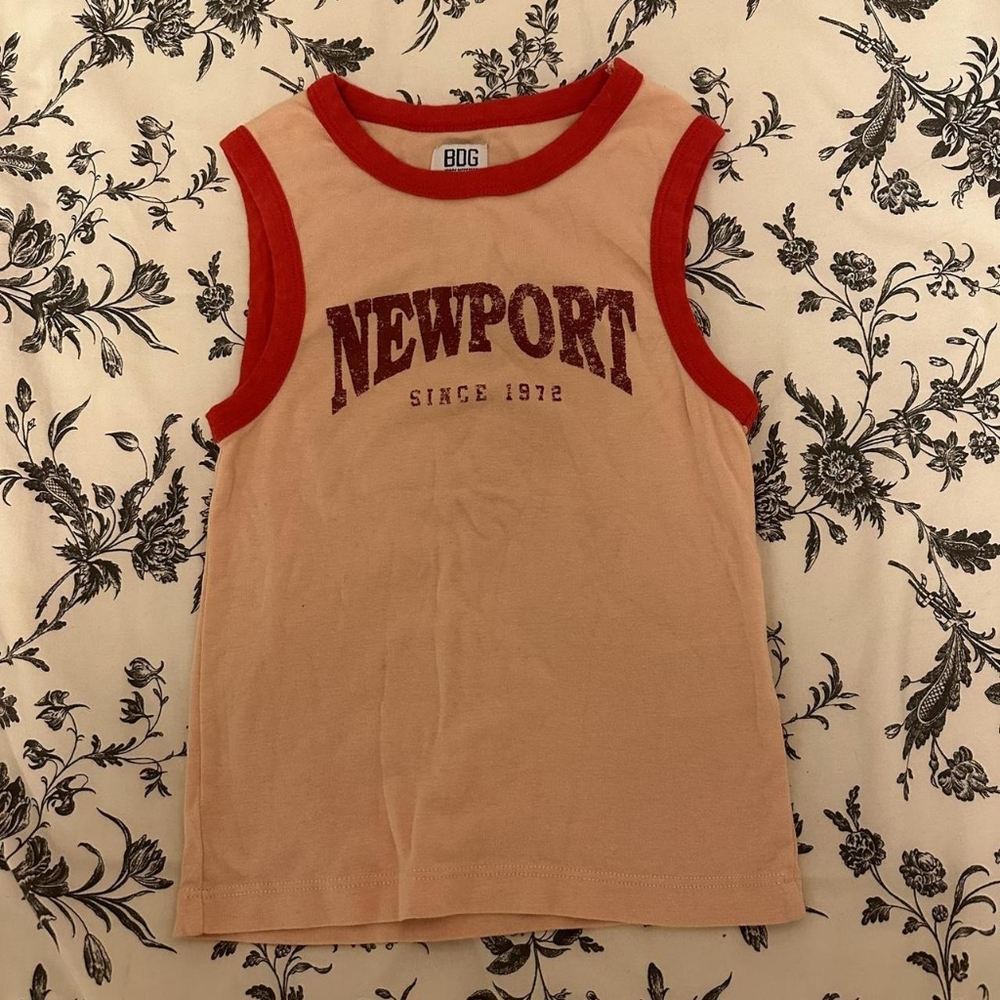 BDG women's orange and tan tank top